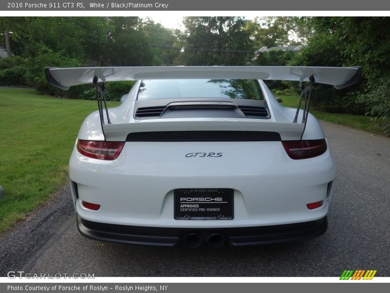 White / Black/Platinum Grey 2016 Porsche 911 GT3 RS