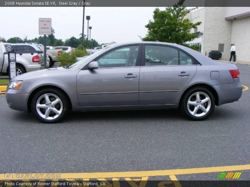 Steel Gray / Gray 2008 Hyundai Sonata SE V6