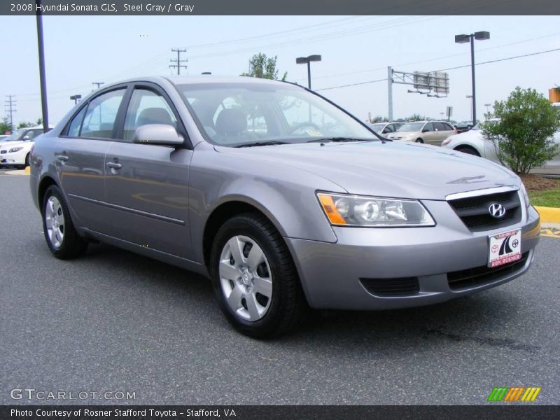 Steel Gray / Gray 2008 Hyundai Sonata GLS