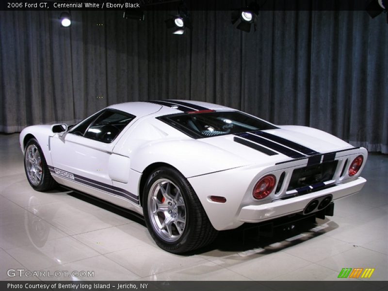 2006 Ford GT, Centennial White/Sonic Blue  / Ebony Black Leather, Back Left - 2006 Ford GT 