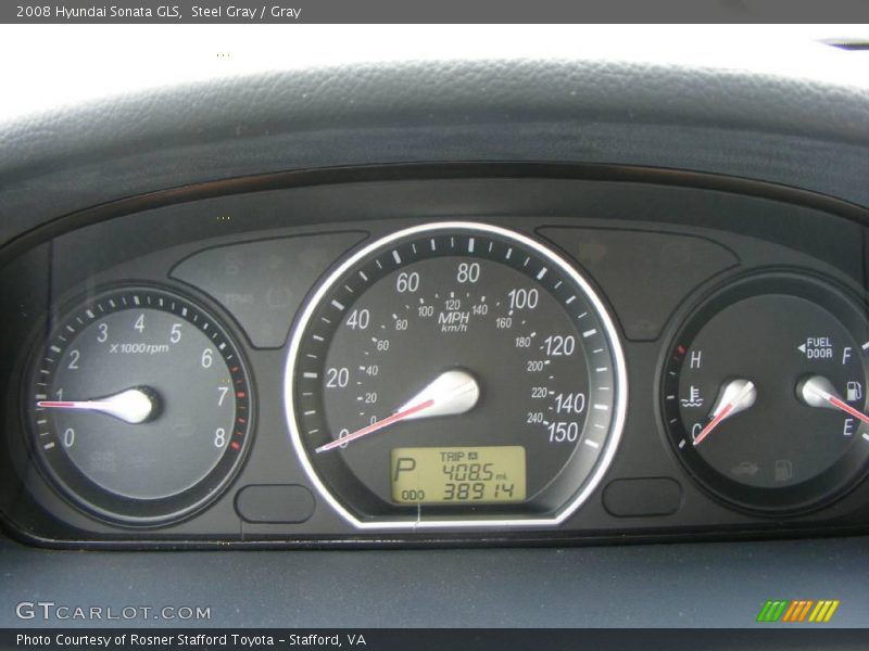Steel Gray / Gray 2008 Hyundai Sonata GLS