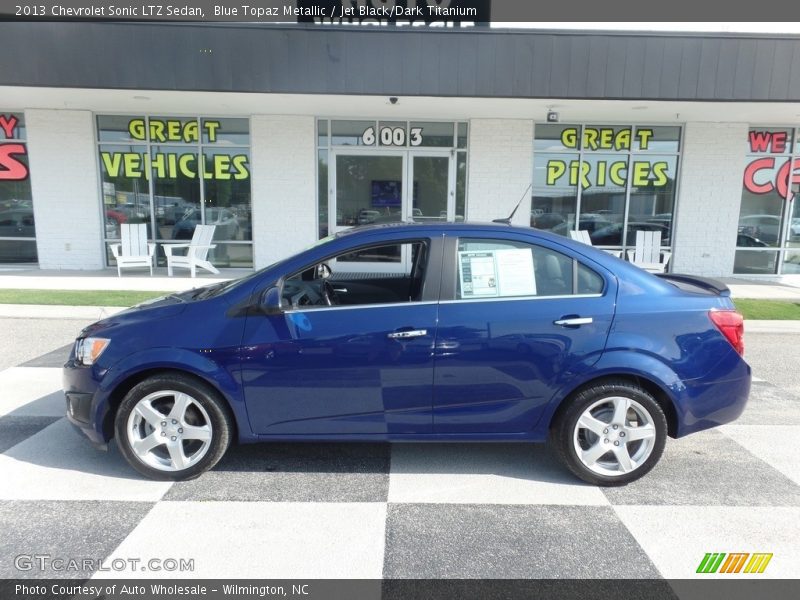 Blue Topaz Metallic / Jet Black/Dark Titanium 2013 Chevrolet Sonic LTZ Sedan