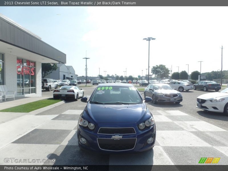 Blue Topaz Metallic / Jet Black/Dark Titanium 2013 Chevrolet Sonic LTZ Sedan