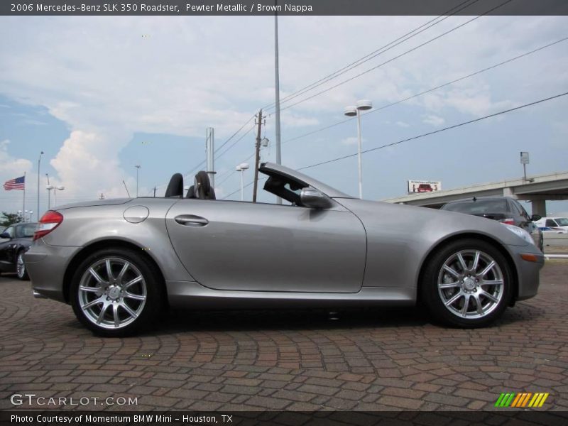 Pewter Metallic / Brown Nappa 2006 Mercedes-Benz SLK 350 Roadster