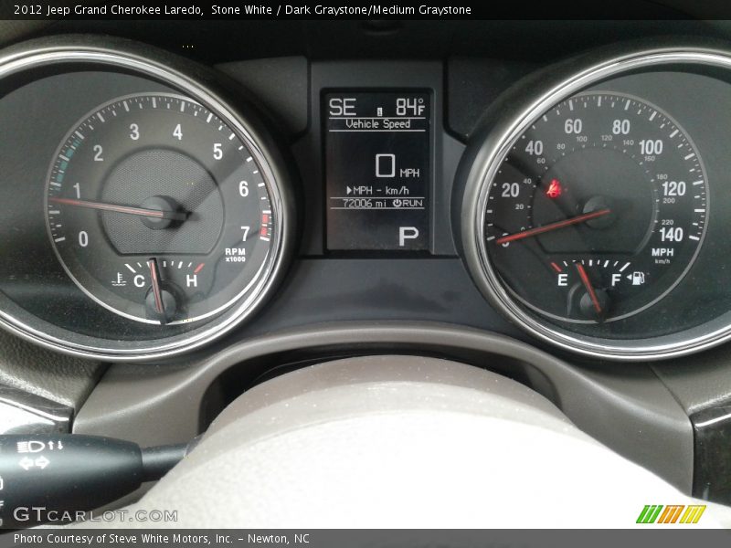 Stone White / Dark Graystone/Medium Graystone 2012 Jeep Grand Cherokee Laredo