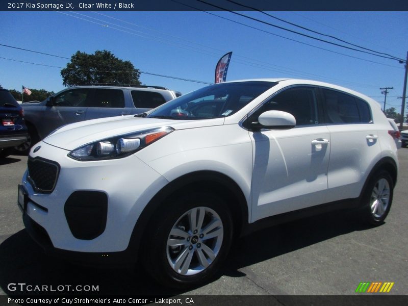 Clear White / Black 2017 Kia Sportage LX