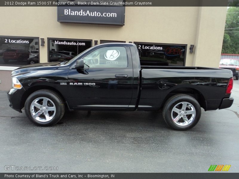 Black / Dark Slate Gray/Medium Graystone 2012 Dodge Ram 1500 ST Regular Cab