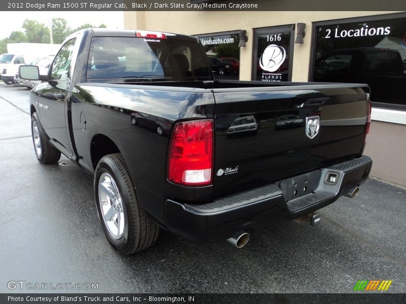 Black / Dark Slate Gray/Medium Graystone 2012 Dodge Ram 1500 ST Regular Cab
