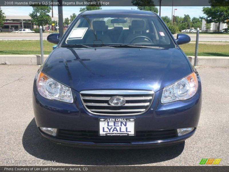 Regatta Blue Metallic / Beige 2008 Hyundai Elantra GLS Sedan