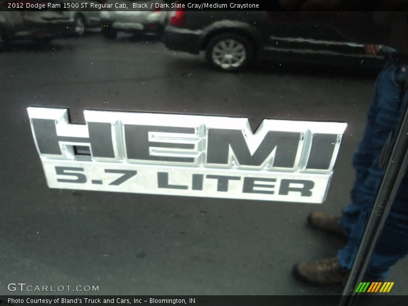 Black / Dark Slate Gray/Medium Graystone 2012 Dodge Ram 1500 ST Regular Cab