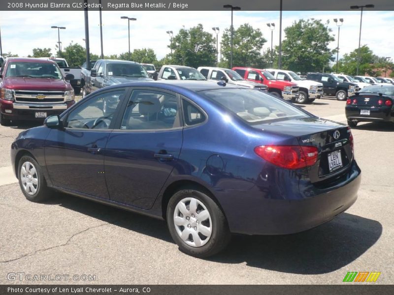 Regatta Blue Metallic / Beige 2008 Hyundai Elantra GLS Sedan