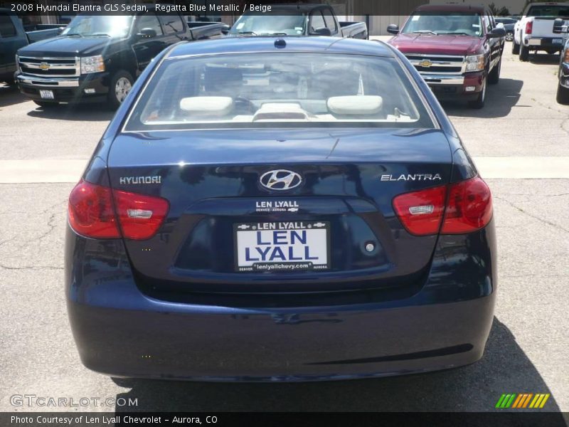 Regatta Blue Metallic / Beige 2008 Hyundai Elantra GLS Sedan
