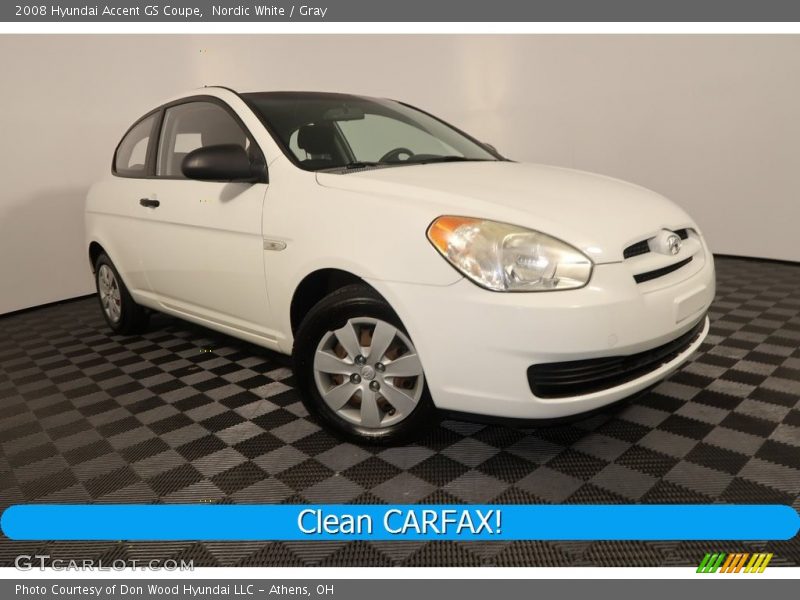 Nordic White / Gray 2008 Hyundai Accent GS Coupe