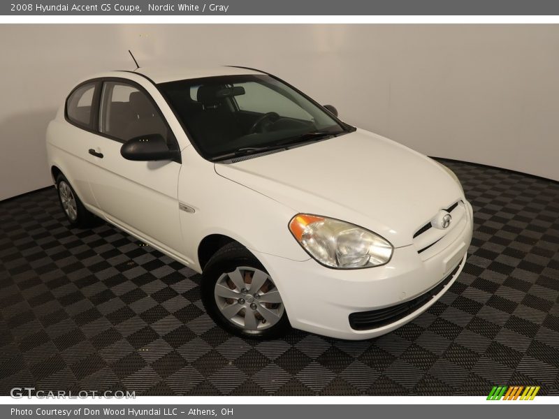 Nordic White / Gray 2008 Hyundai Accent GS Coupe