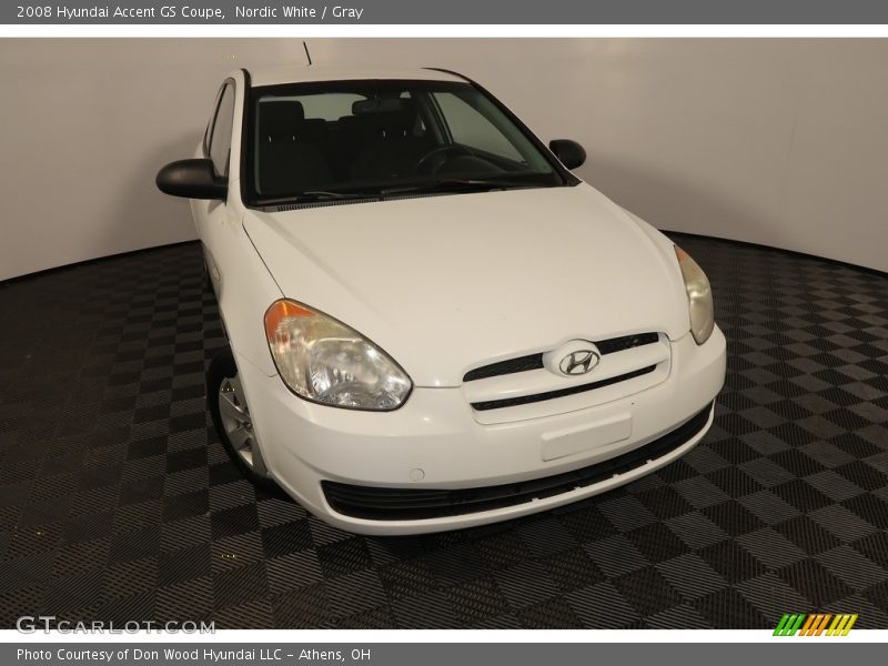 Nordic White / Gray 2008 Hyundai Accent GS Coupe