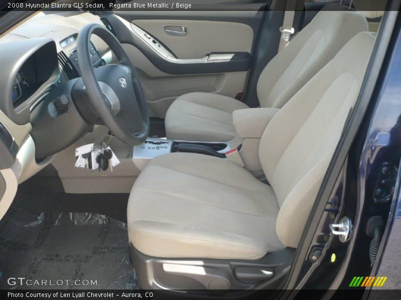 Regatta Blue Metallic / Beige 2008 Hyundai Elantra GLS Sedan