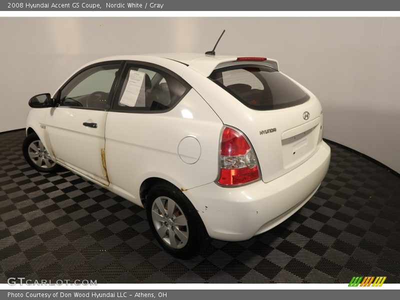 Nordic White / Gray 2008 Hyundai Accent GS Coupe