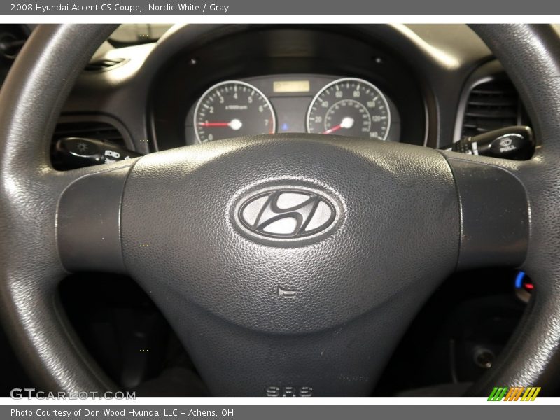 Nordic White / Gray 2008 Hyundai Accent GS Coupe