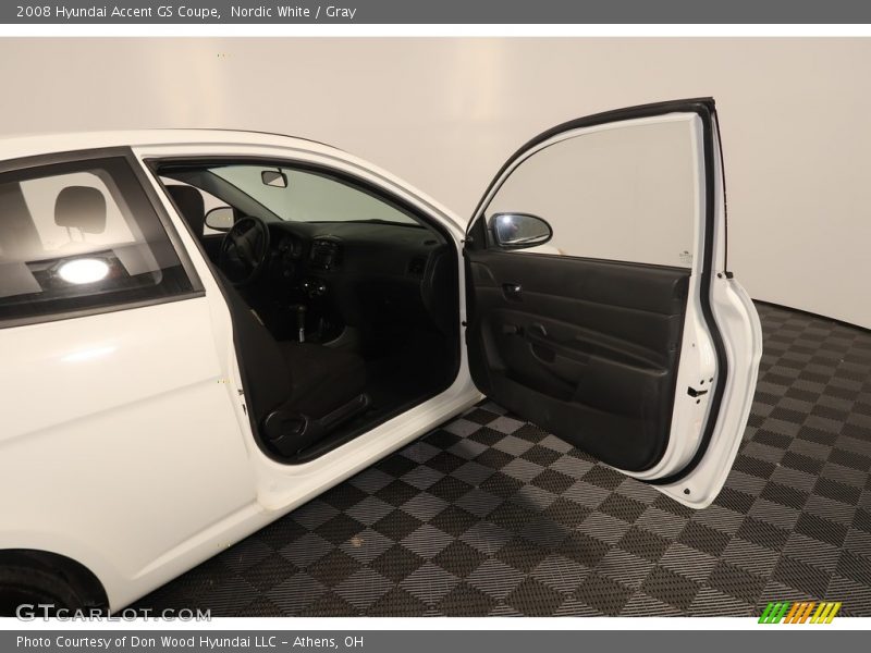 Nordic White / Gray 2008 Hyundai Accent GS Coupe