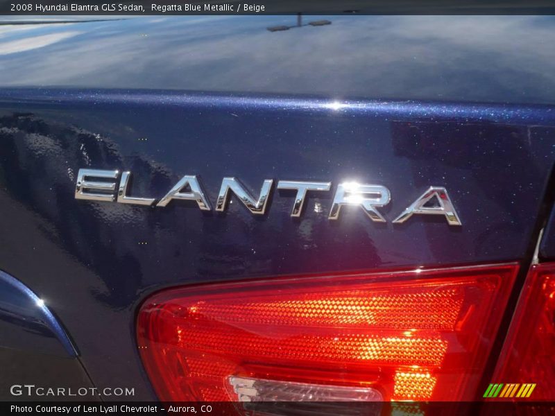 Regatta Blue Metallic / Beige 2008 Hyundai Elantra GLS Sedan