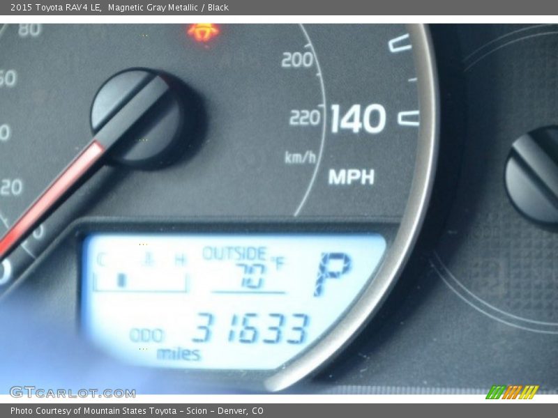 Magnetic Gray Metallic / Black 2015 Toyota RAV4 LE