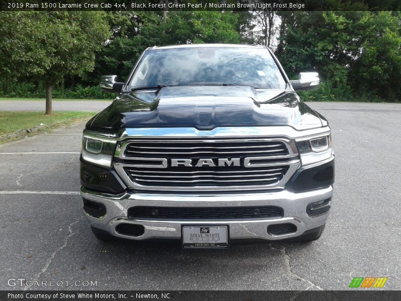 Black Forest Green Pearl / Mountain Brown/Light Frost Beige 2019 Ram 1500 Laramie Crew Cab 4x4