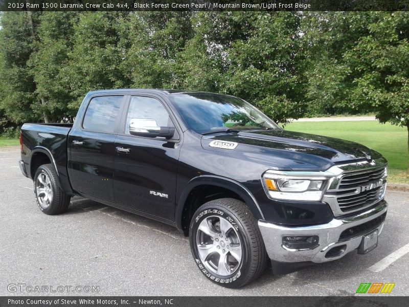 Black Forest Green Pearl / Mountain Brown/Light Frost Beige 2019 Ram 1500 Laramie Crew Cab 4x4