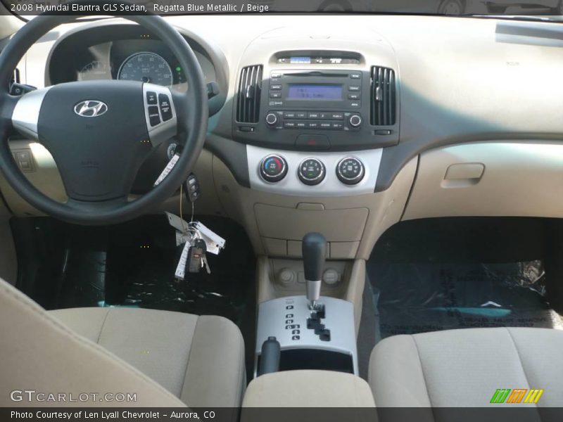 Regatta Blue Metallic / Beige 2008 Hyundai Elantra GLS Sedan