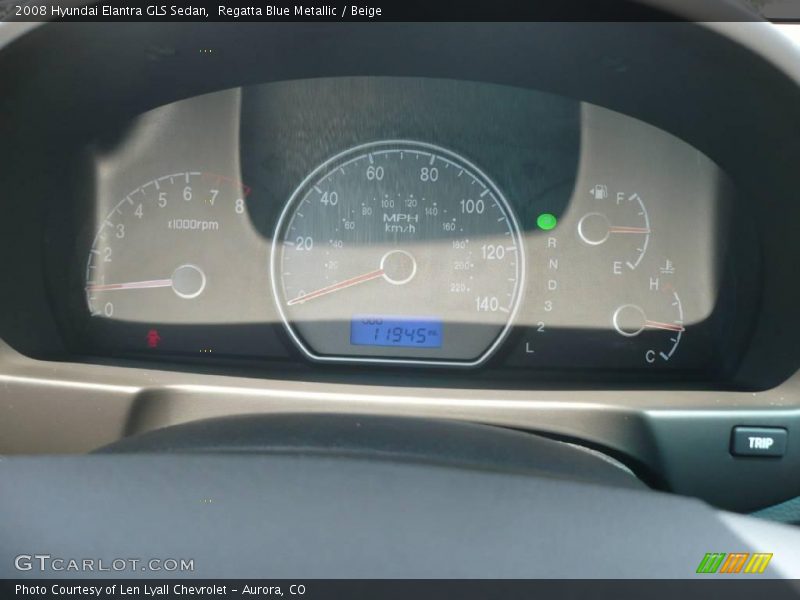 Regatta Blue Metallic / Beige 2008 Hyundai Elantra GLS Sedan