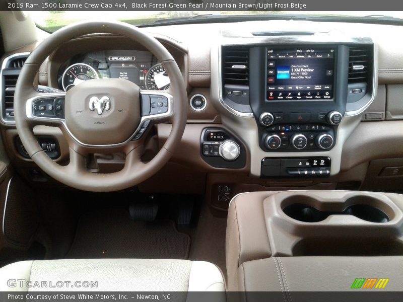 Black Forest Green Pearl / Mountain Brown/Light Frost Beige 2019 Ram 1500 Laramie Crew Cab 4x4