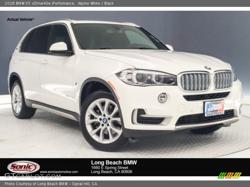 Alpine White / Black 2018 BMW X5 xDrive40e iPerfomance