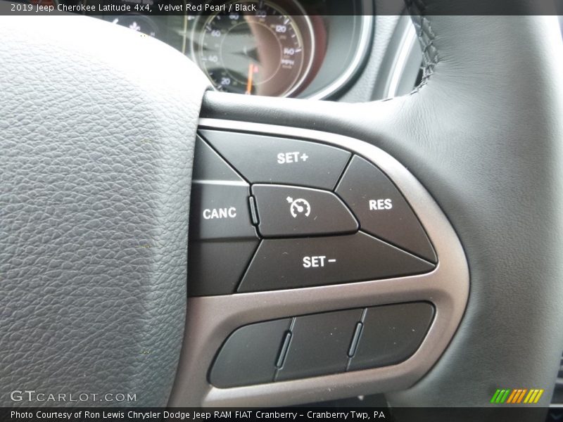 Velvet Red Pearl / Black 2019 Jeep Cherokee Latitude 4x4