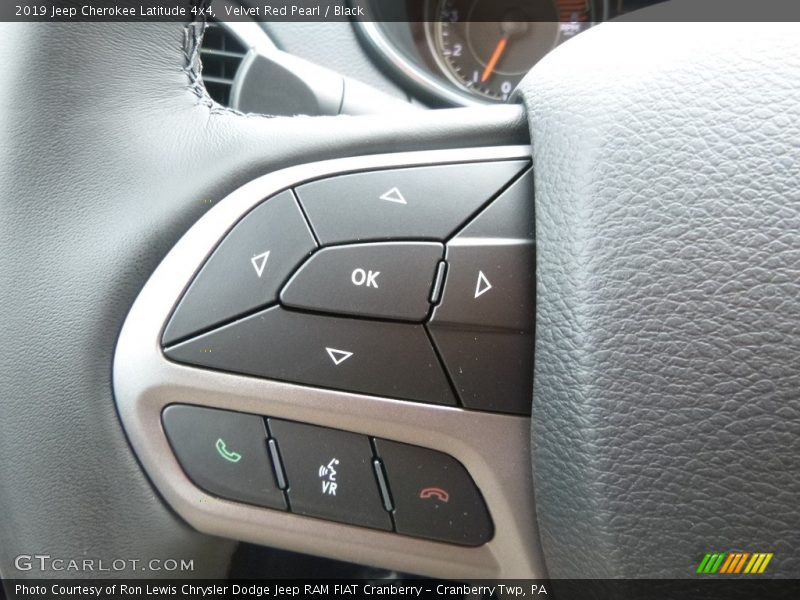 Velvet Red Pearl / Black 2019 Jeep Cherokee Latitude 4x4