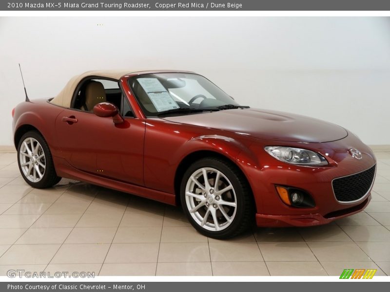 Copper Red Mica / Dune Beige 2010 Mazda MX-5 Miata Grand Touring Roadster