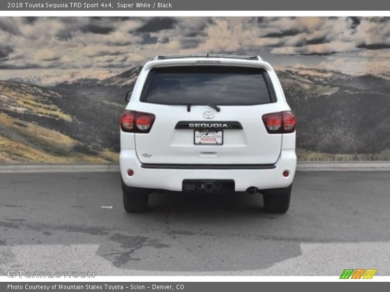 Super White / Black 2018 Toyota Sequoia TRD Sport 4x4