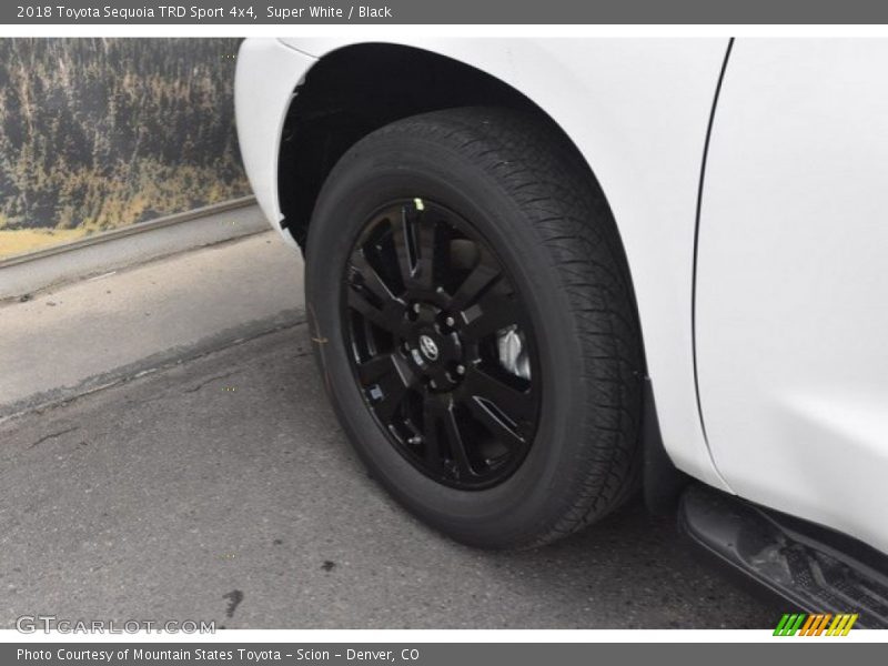 Super White / Black 2018 Toyota Sequoia TRD Sport 4x4