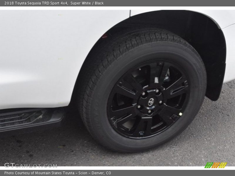 Super White / Black 2018 Toyota Sequoia TRD Sport 4x4