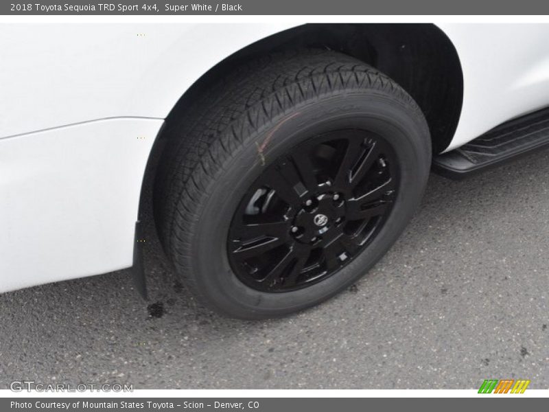 Super White / Black 2018 Toyota Sequoia TRD Sport 4x4