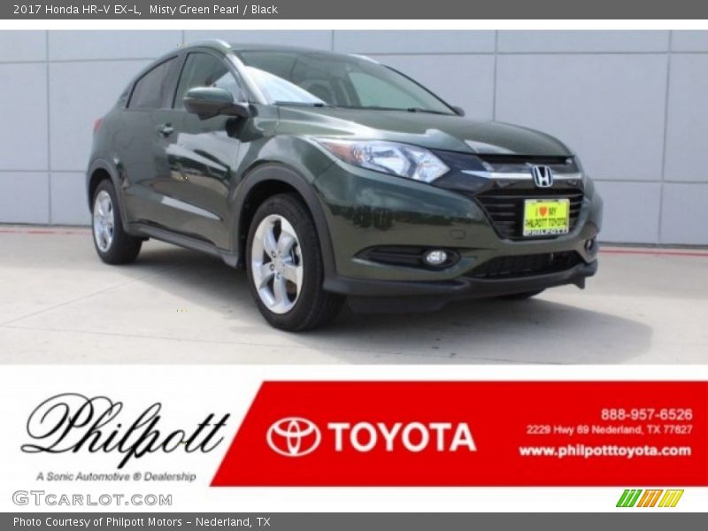 Misty Green Pearl / Black 2017 Honda HR-V EX-L