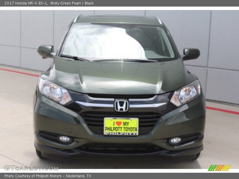 Misty Green Pearl / Black 2017 Honda HR-V EX-L