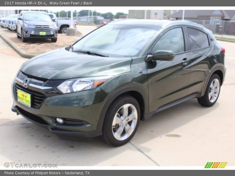 Misty Green Pearl / Black 2017 Honda HR-V EX-L
