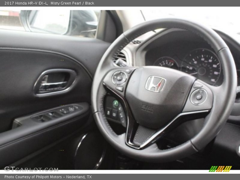 Misty Green Pearl / Black 2017 Honda HR-V EX-L