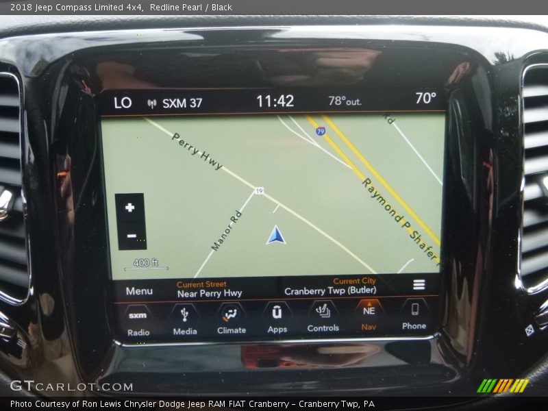 Redline Pearl / Black 2018 Jeep Compass Limited 4x4
