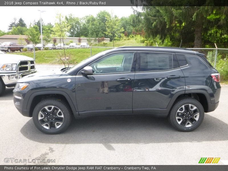 Rhino / Black/Ruby Red 2018 Jeep Compass Trailhawk 4x4