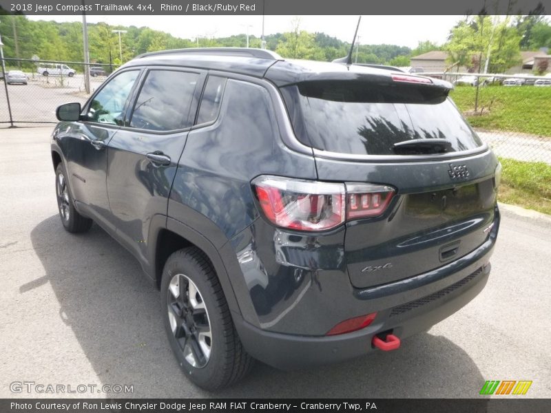 Rhino / Black/Ruby Red 2018 Jeep Compass Trailhawk 4x4