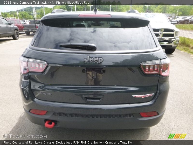 Rhino / Black/Ruby Red 2018 Jeep Compass Trailhawk 4x4