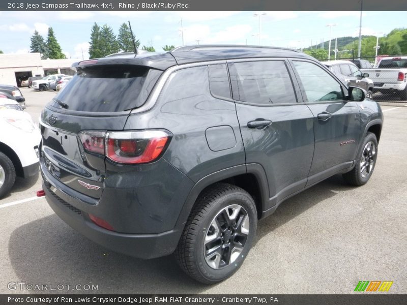 Rhino / Black/Ruby Red 2018 Jeep Compass Trailhawk 4x4