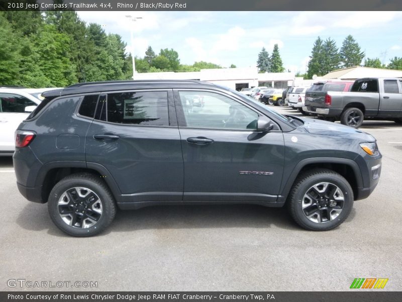 Rhino / Black/Ruby Red 2018 Jeep Compass Trailhawk 4x4