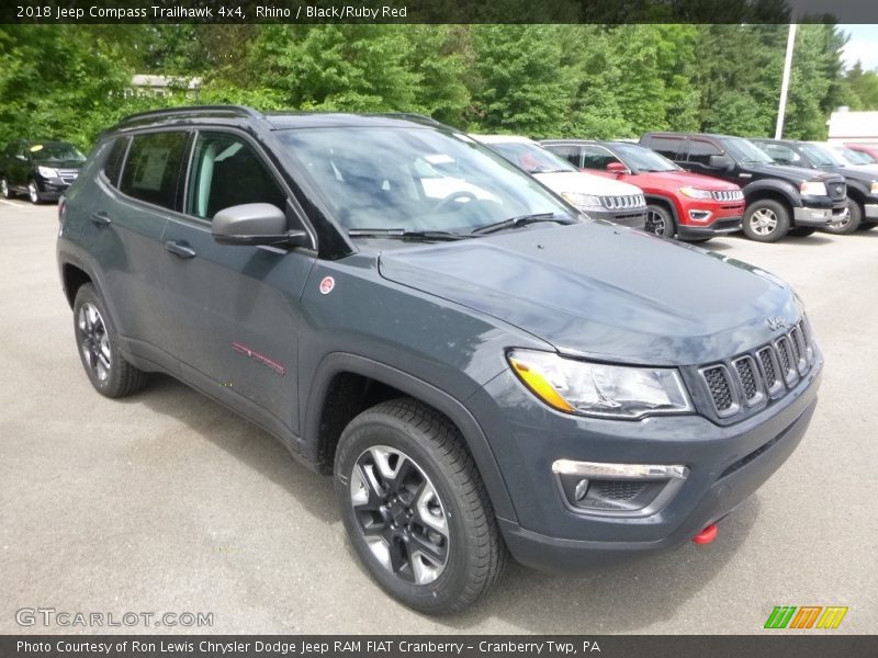 Rhino / Black/Ruby Red 2018 Jeep Compass Trailhawk 4x4