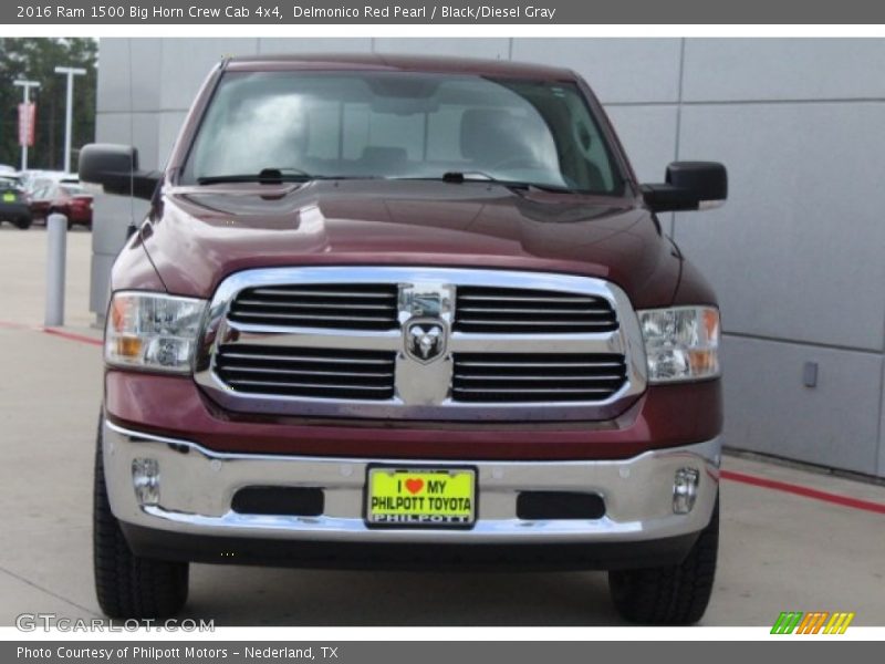 Delmonico Red Pearl / Black/Diesel Gray 2016 Ram 1500 Big Horn Crew Cab 4x4